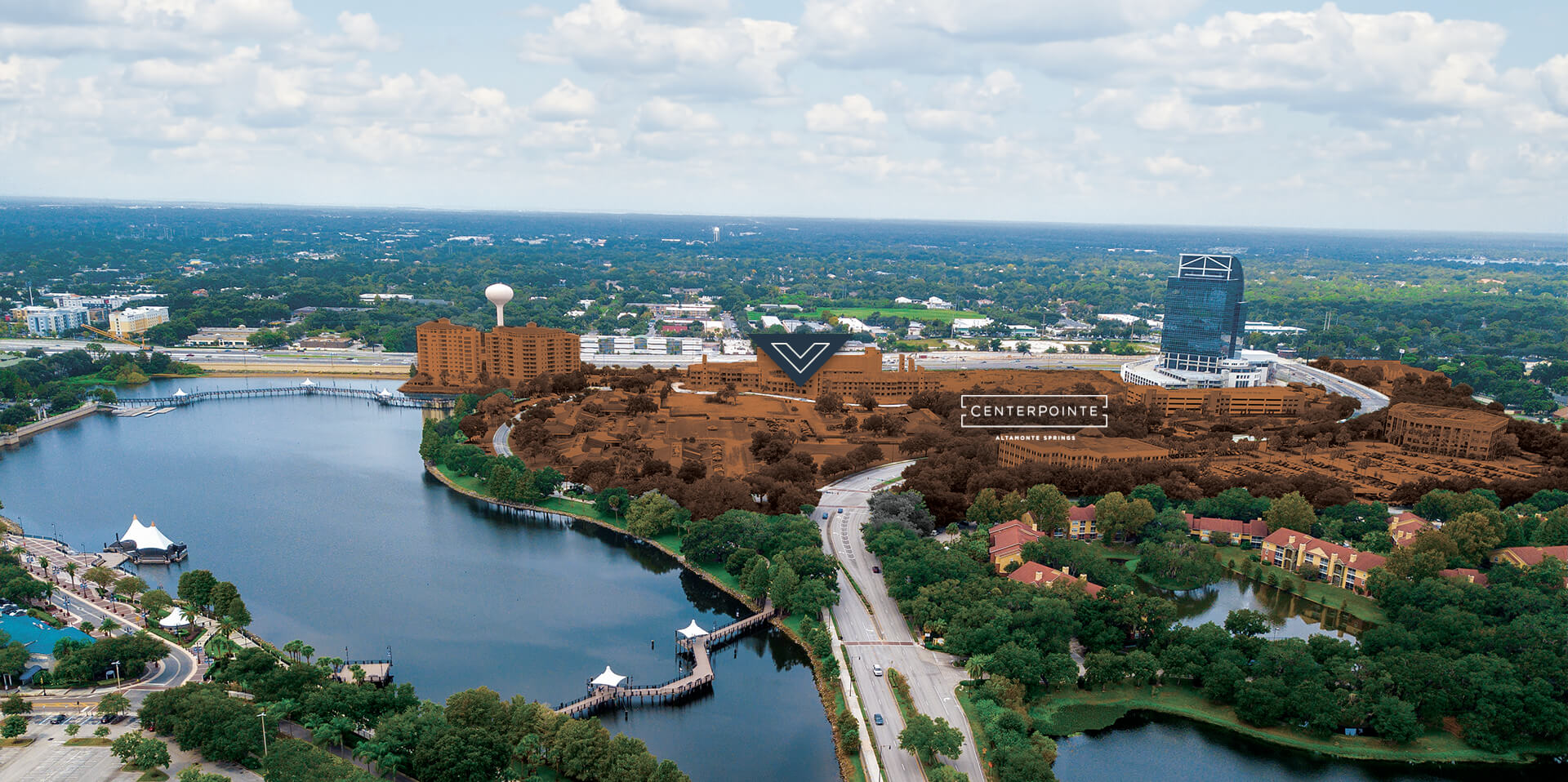 overview of Sanctuary at CenterPointe's location in Altamonte Springs
